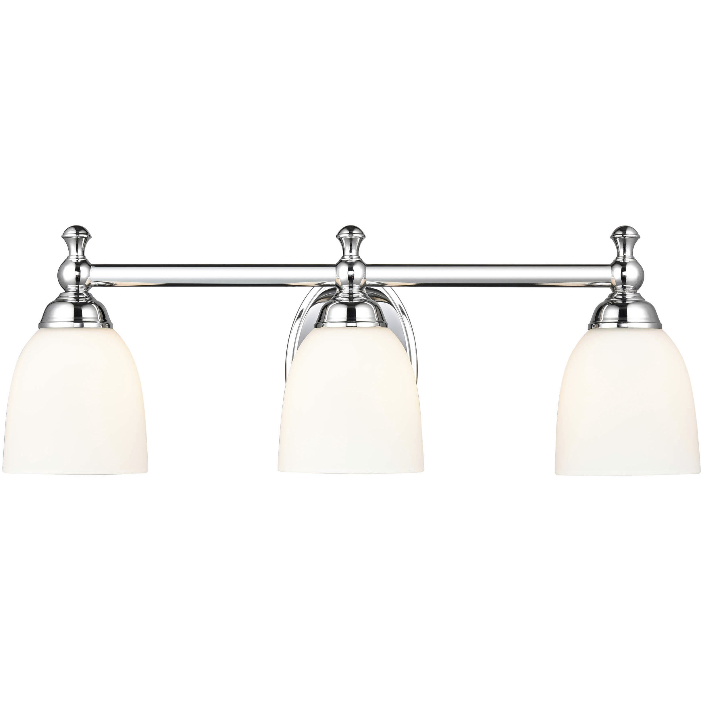 None 3 Light 22 inch Chrome Bathroom Vanity Light Wall Light
